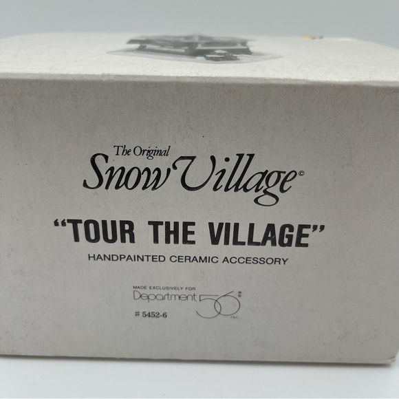 Dept 56 The Original Snow Village “Tour the village” #5452-6 90s Vintage Decor - Picture 2 of 10